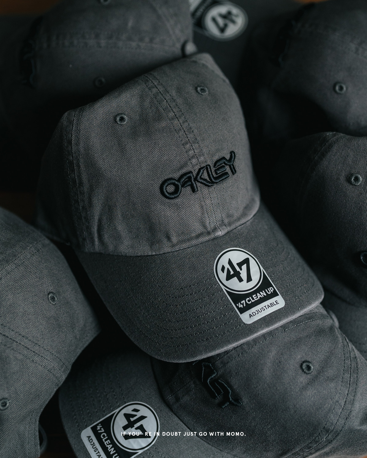 Oakley 47 Brand Remix Dad Cap 刺繡LOGO水洗老帽