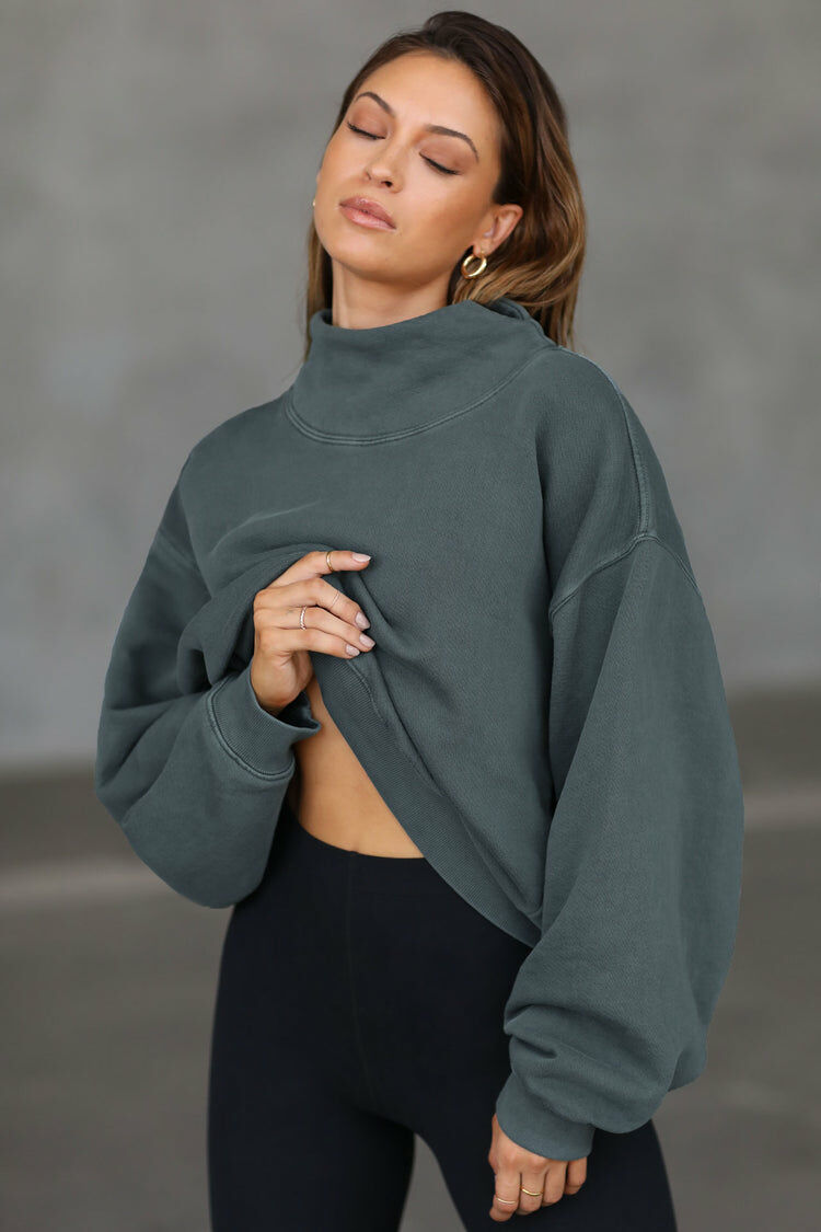 Turtleneck Sweatshirt 深綠高領衛衣