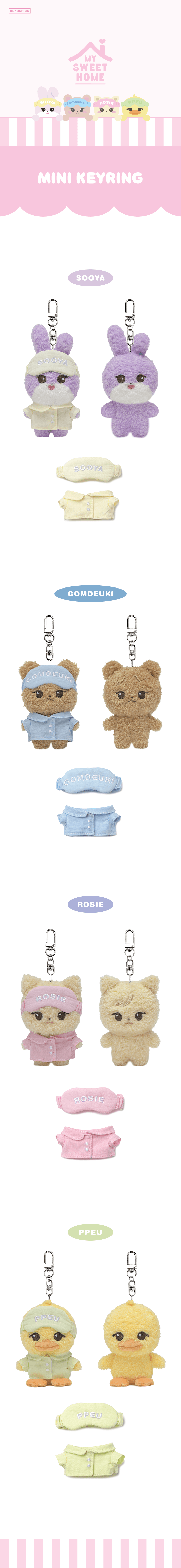 [BPTOURMSH] BLACKPINK CHARACTER MINI KEYRING