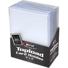 BCW 3 x 4 Topload Card Holder for Standard Trading Cards 25-Count Toploader