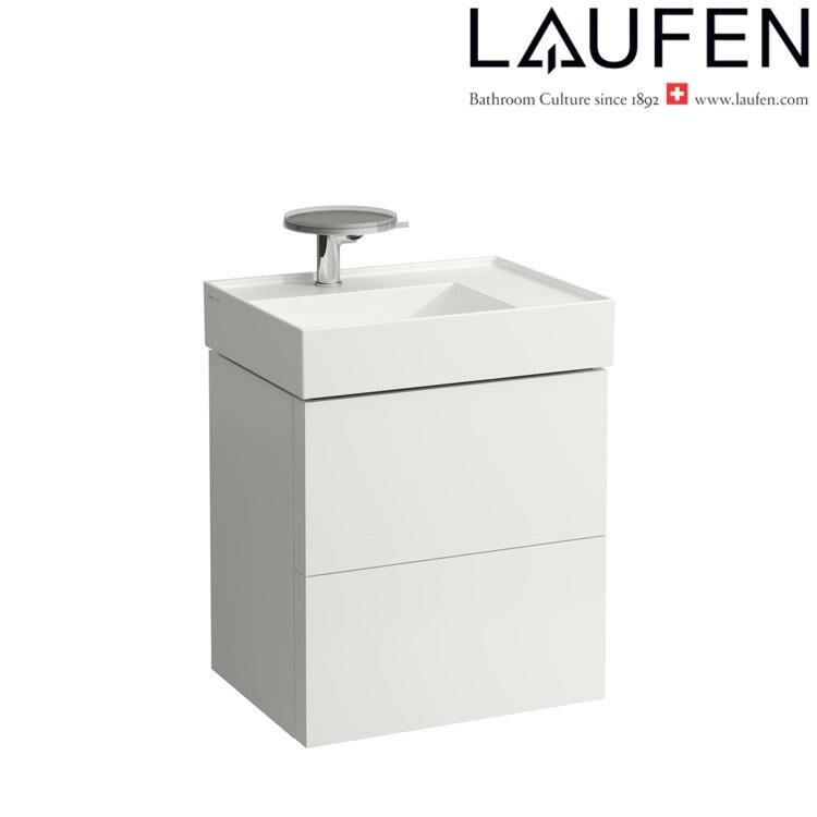 Laufen "Kartell by LAUFEN" 8.1033.4.000.111.1 + 8.9988.2.000.000.1 + 4.0755.8.033.640.1 Washbasin *SaphirKeramik* with Vanity Unit
