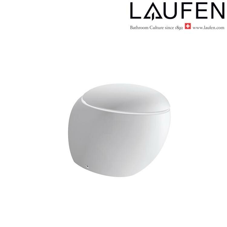 Laufen "Alessi One" 8.2197.1.400.000.1 + 8.9297.1.000.000.1 Floorstanding Toilet (LCC) w/ Soft Closing Cover