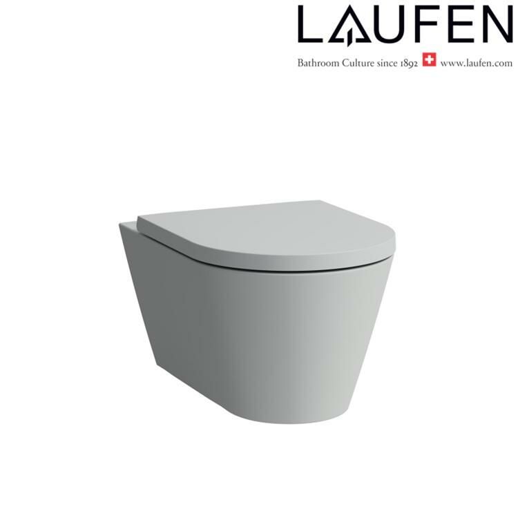 Laufen "Kartell by LAUFEN" 8.2033.7.759.000.1 + 8.9133.3.759.000.1 Rimless Wallhung Toilet (LCC) w/ Soft Closing Cover