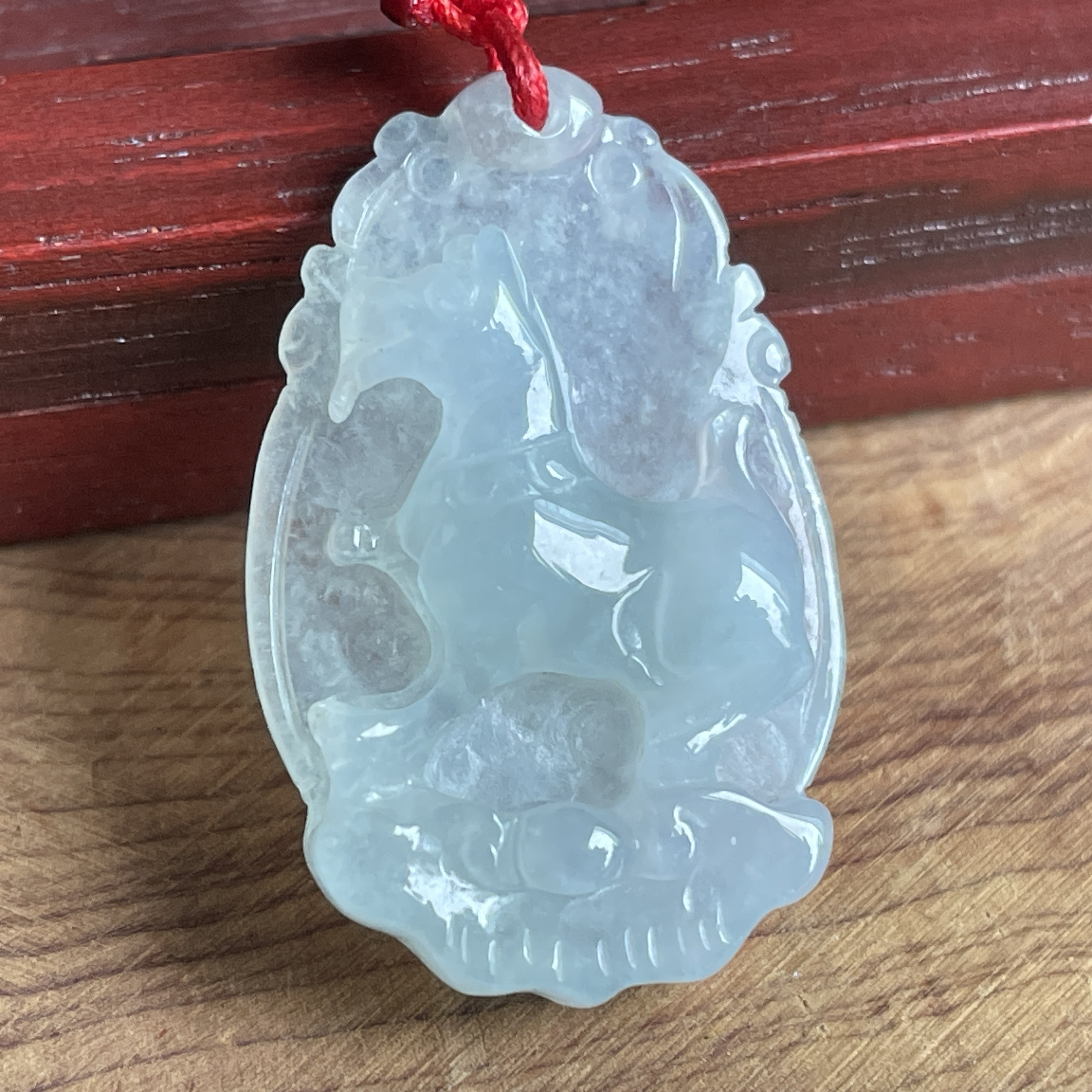 翡翠冰白生肖狗小吊墜,天然翡翠A玉, 緬甸玉, Jade, Jadeite