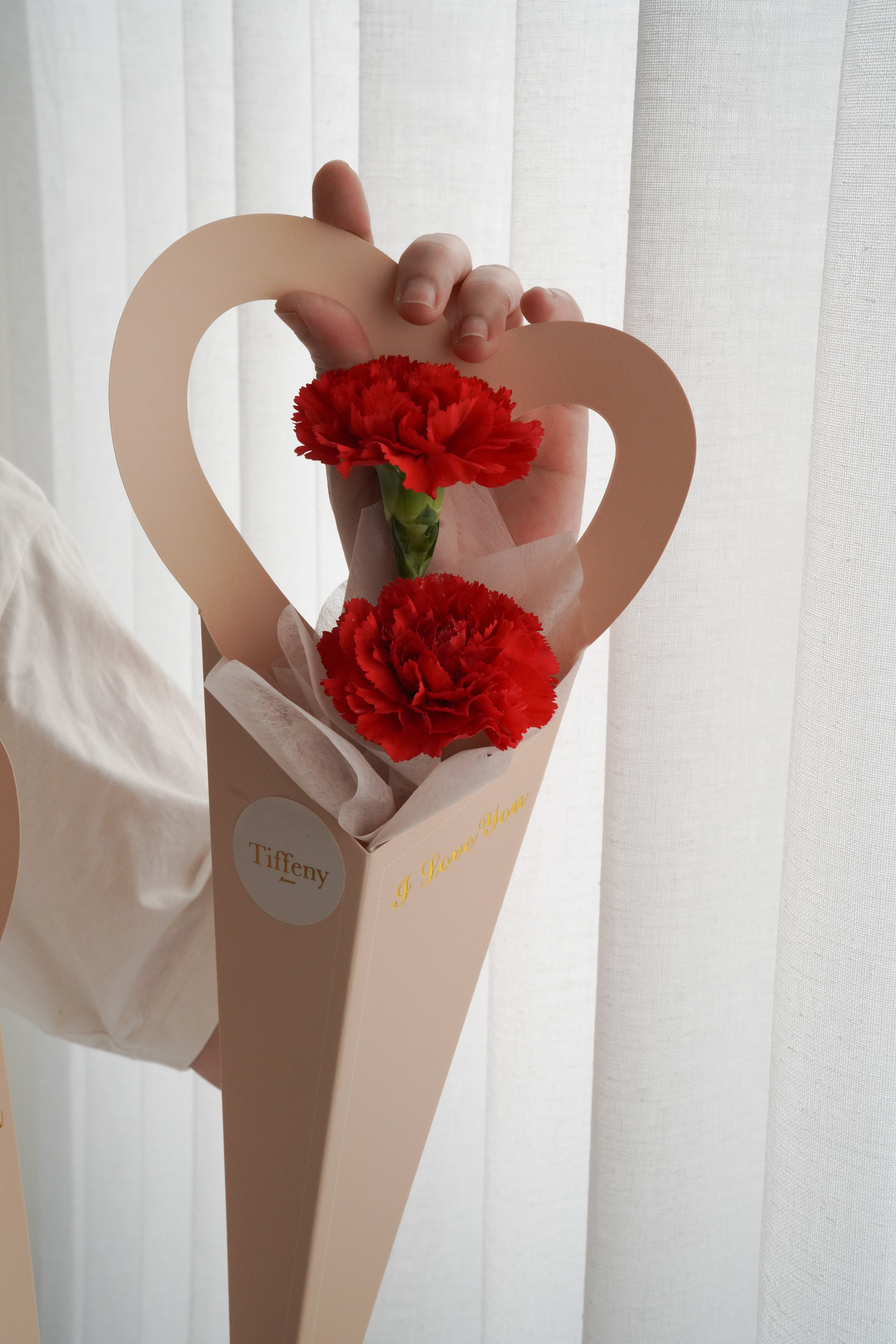 Double Heart Carnation Flower Tube