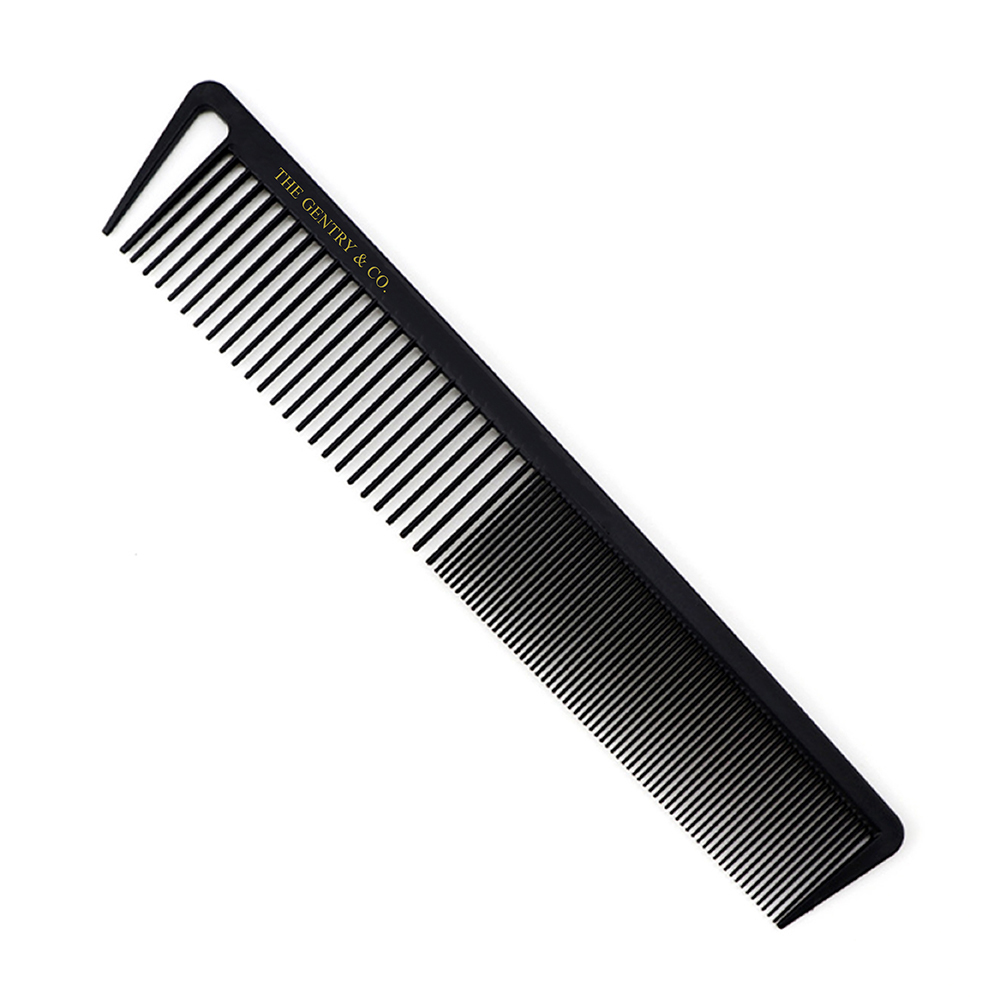 The Gentry & Co. 碳纖維扁梳（防靜電油頭梳 / 多功能雙齒梳子）