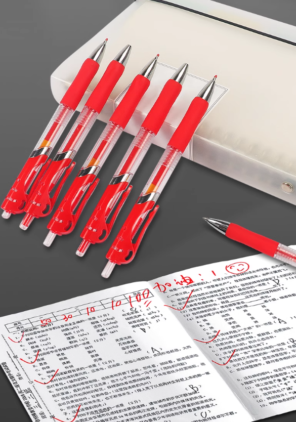 合慕按壓式圓珠筆 (紅色40支筆+100支筆芯, 1kg)