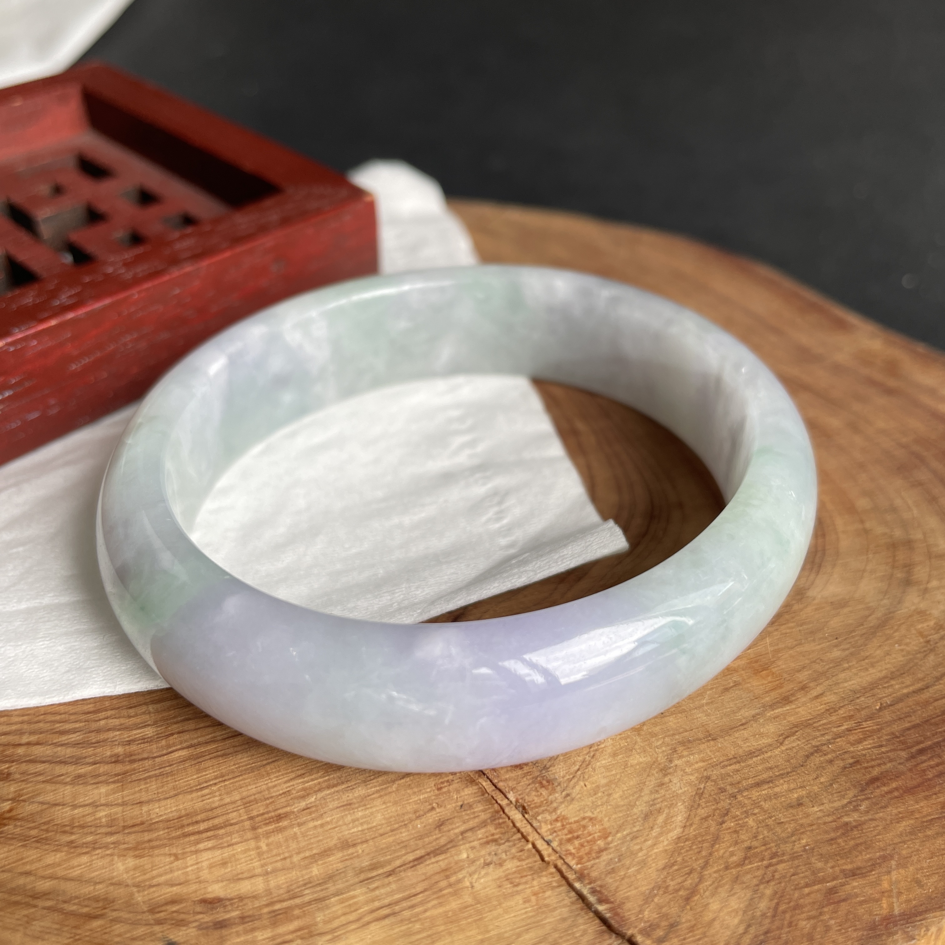 冰糯春彩貴妃翡翠玉鐲,天然翡翠A玉, 緬甸玉, Jade, Jadeite