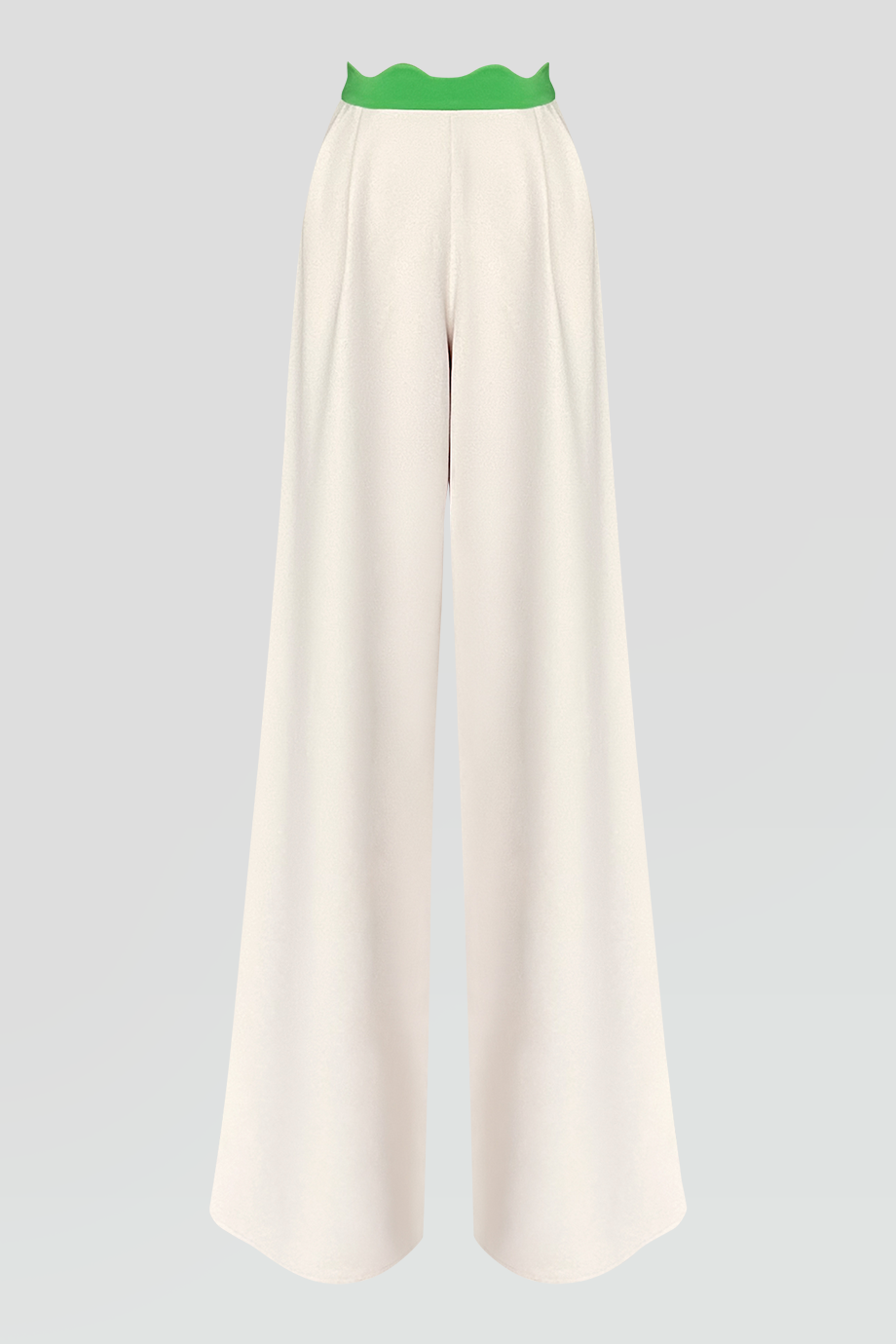 PEGGY HARTANTO｜RAKUGO 高腰波浪褲頭撞色落地褲