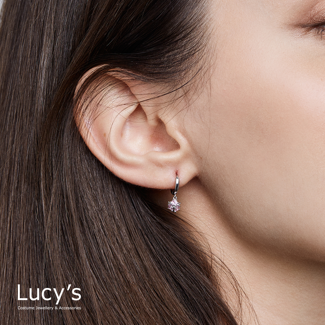 閃閃小雪球 易扣耳環 (五色) (114241/114242/114243/114383/114384)