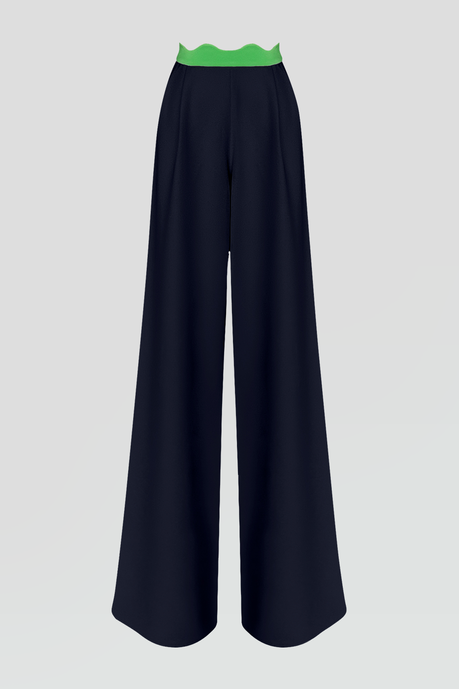 PEGGY HARTANTO｜RAKUGO 高腰波浪褲頭撞色落地褲