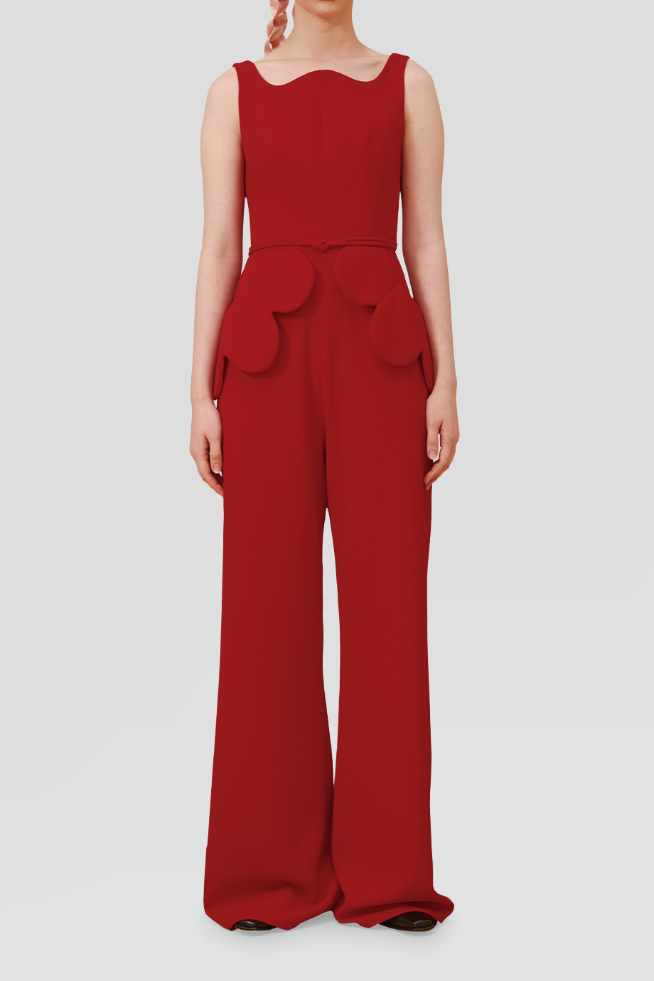 PEGGY HARTANTO｜DANGO 弧形領口花瓣設計連身褲