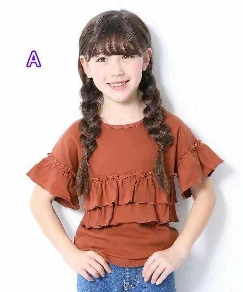 (現貨) 女童 Ruffle Design Tee (S04101)