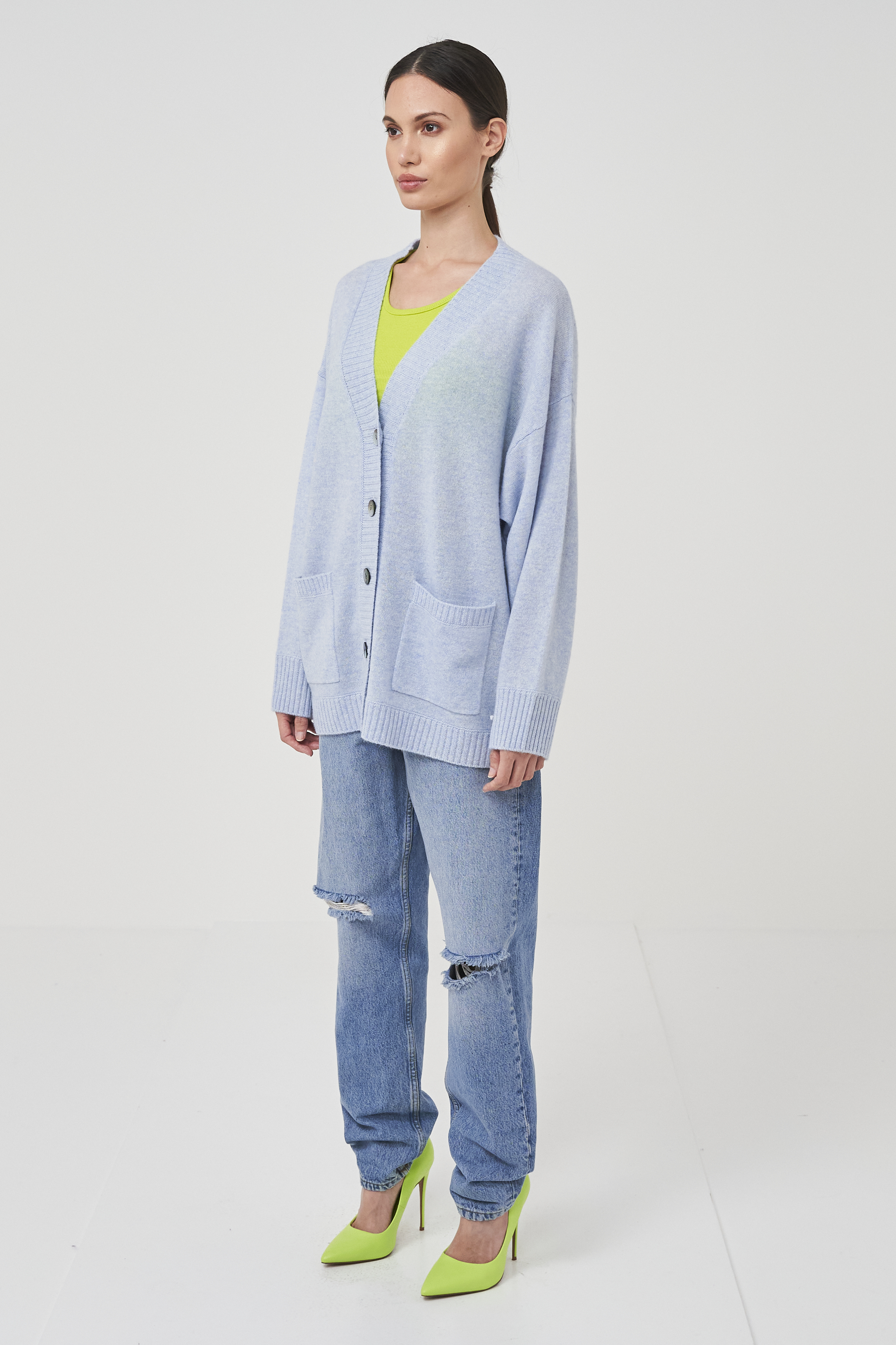 Arla Cardi 寶寶藍長版毛衣