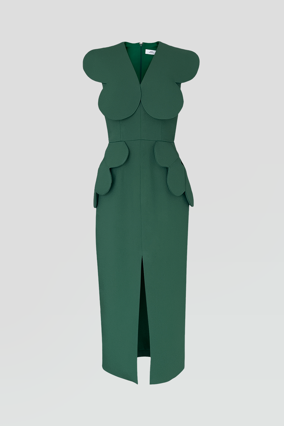 PEGGY HARTANTO｜ONDO V領花瓣設計前開衩洋裝