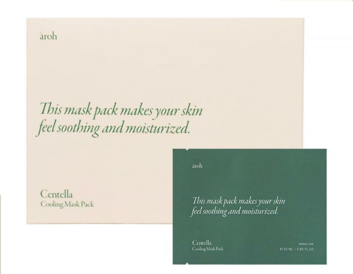 àroh Centella Herb Cooling Mask Pack [25ml x 10ea]   BEST BEFORE 08 January 2026