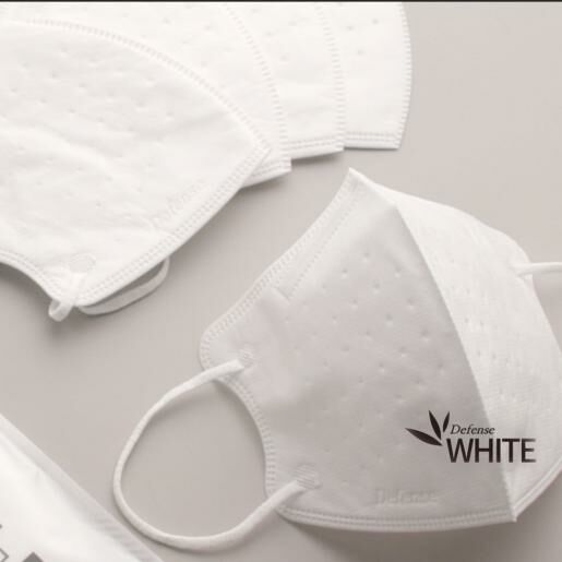 Defense 【 50 pcs White 2D mask  】KF94 mask 2D adult three-dimensional mask    1 bag 50 pcs