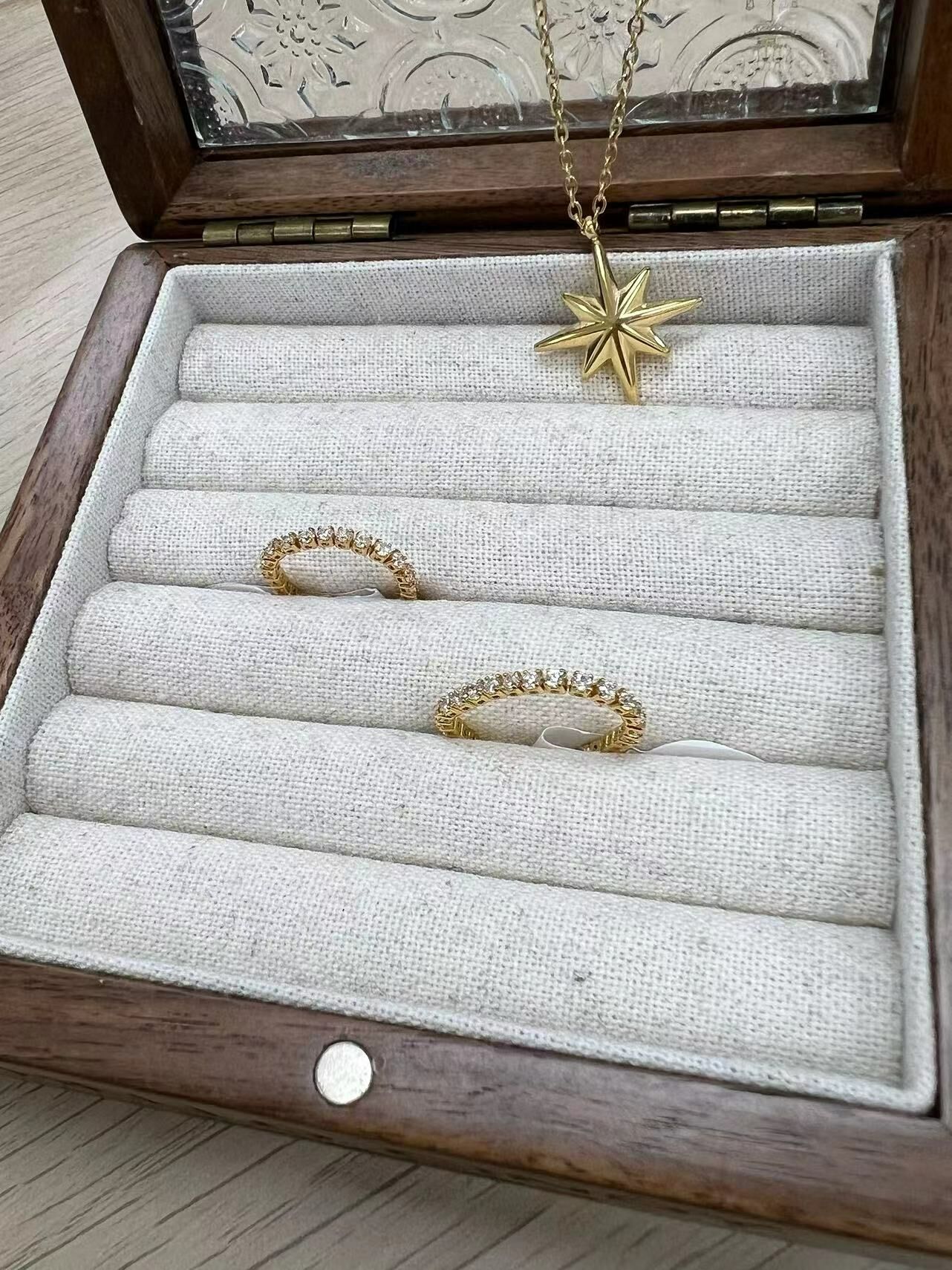 V03051 現貨-超唯美整圈水鑽鏈戒