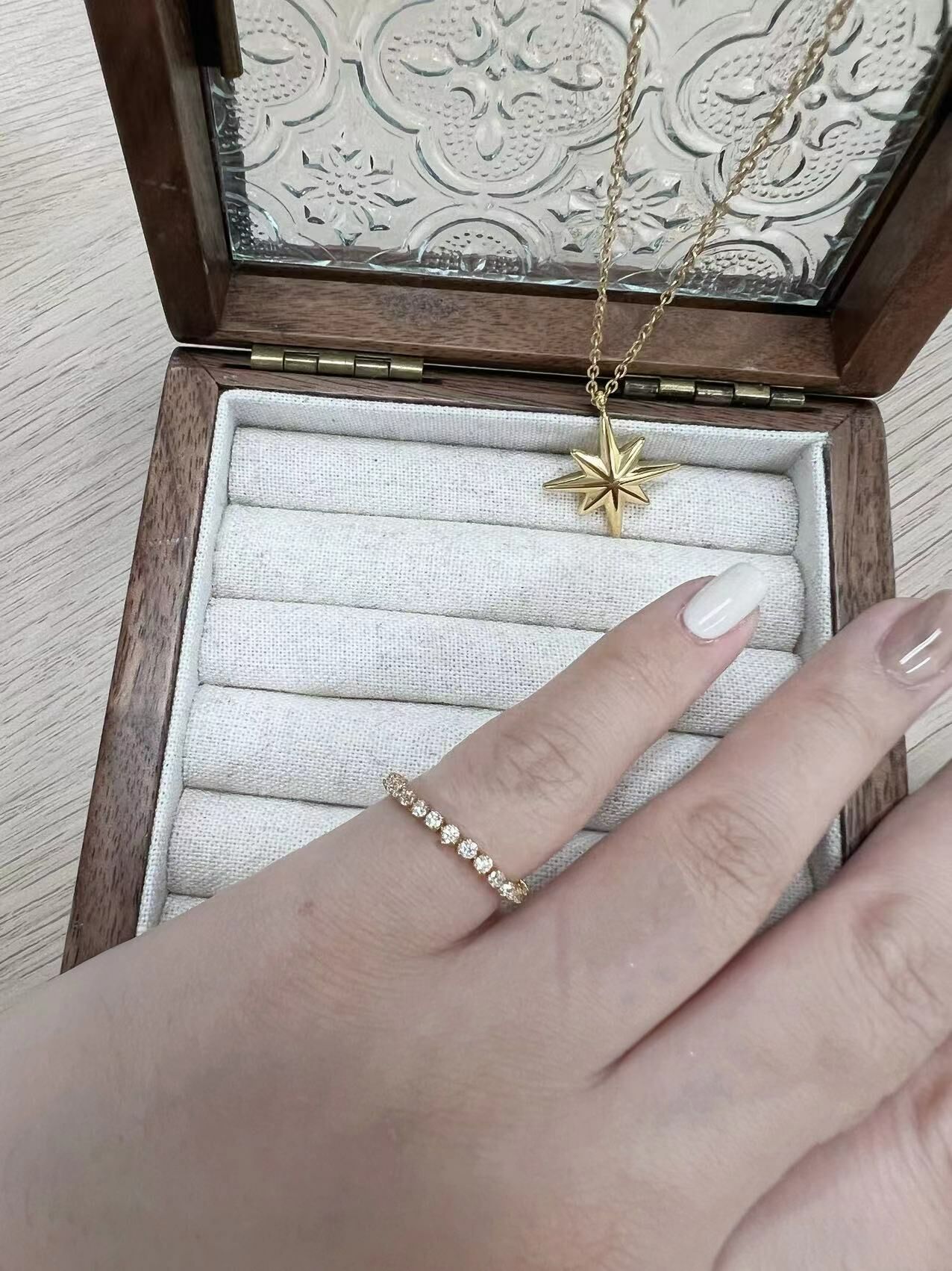 V03051 現貨-超唯美整圈水鑽鏈戒