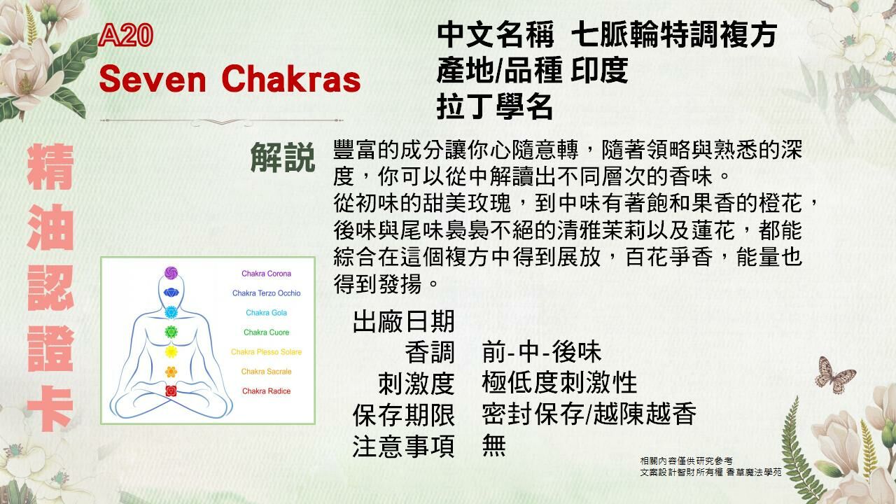七脈輪複方檀香底Attar純精油