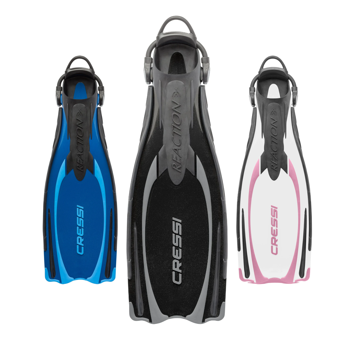 Pinne sub Cressi Reaction EBS Nero/Argento - - Tutti i sport