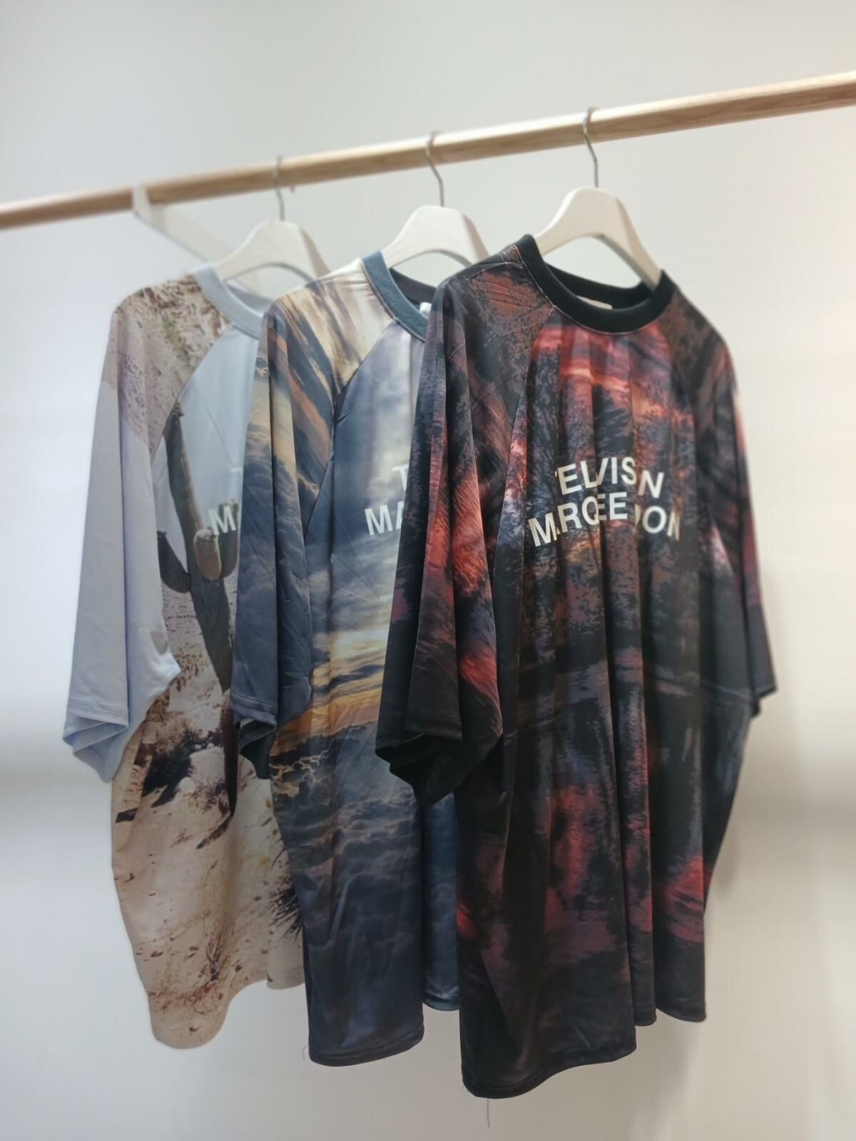 風景圖案英文字短袖Tee Crunky_youth-036T