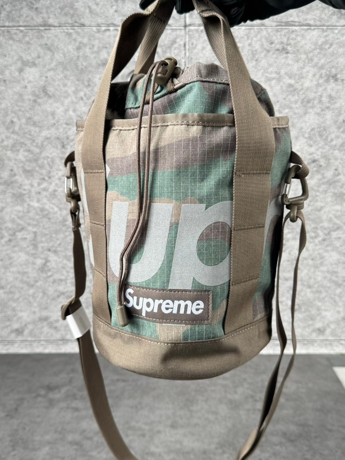 Supreme 24ss 圓筒包 反光 格紋水桶包