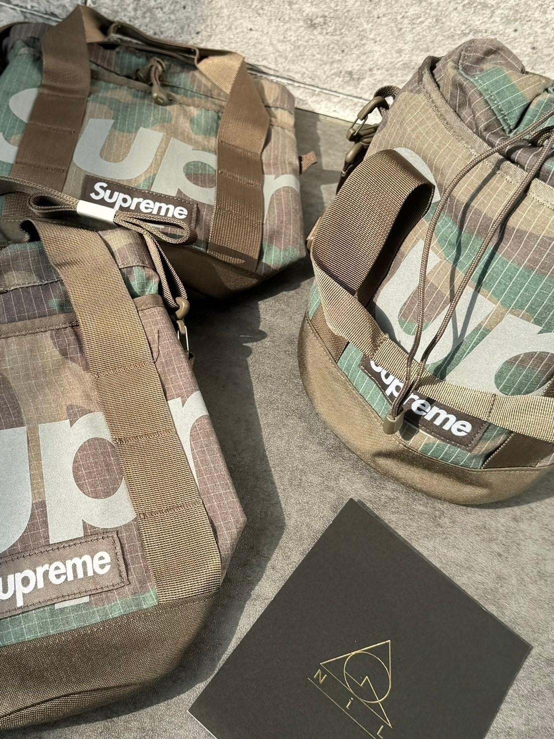Supreme 24ss 圓筒包 反光 格紋水桶包