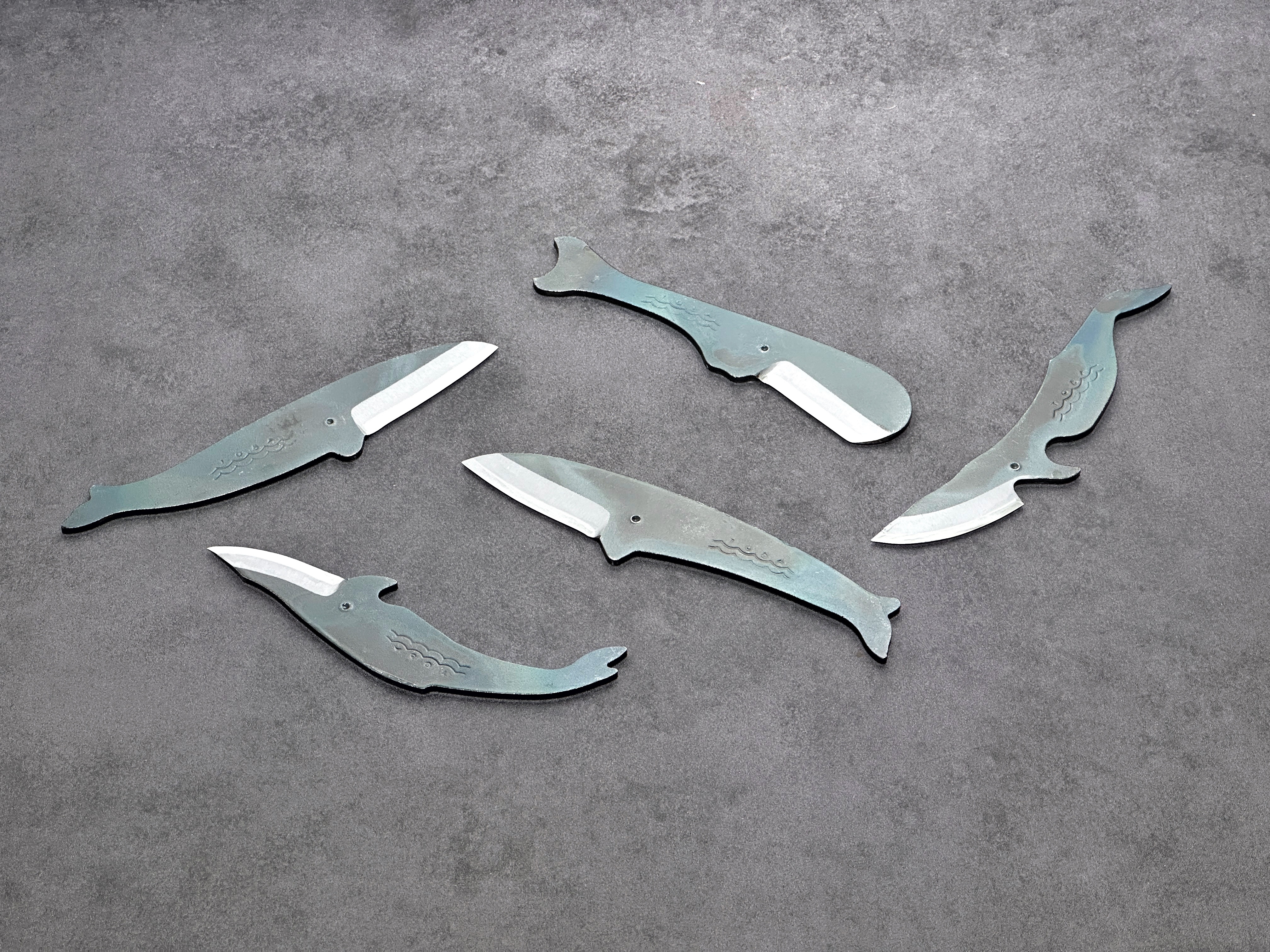 冨士源刃物製作所 黑打 SK鋼 鯨魚小刀