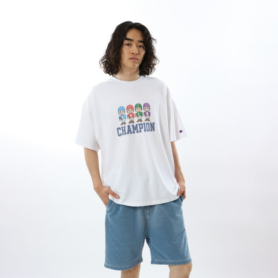 男款-CASUAL冠軍君 Team Up 短TEE-白色（C3-Z325-010）