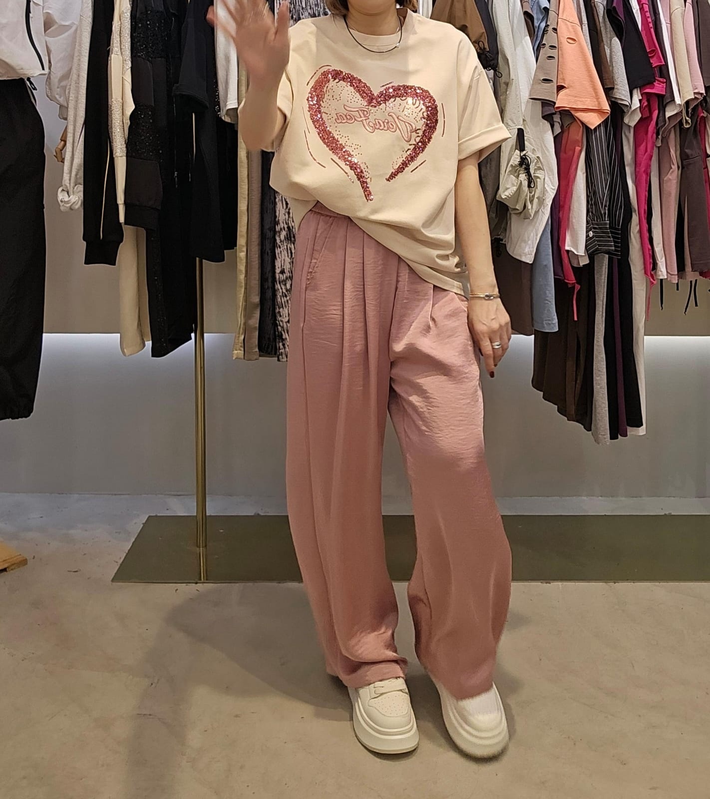 EE139休閒闊腳褲