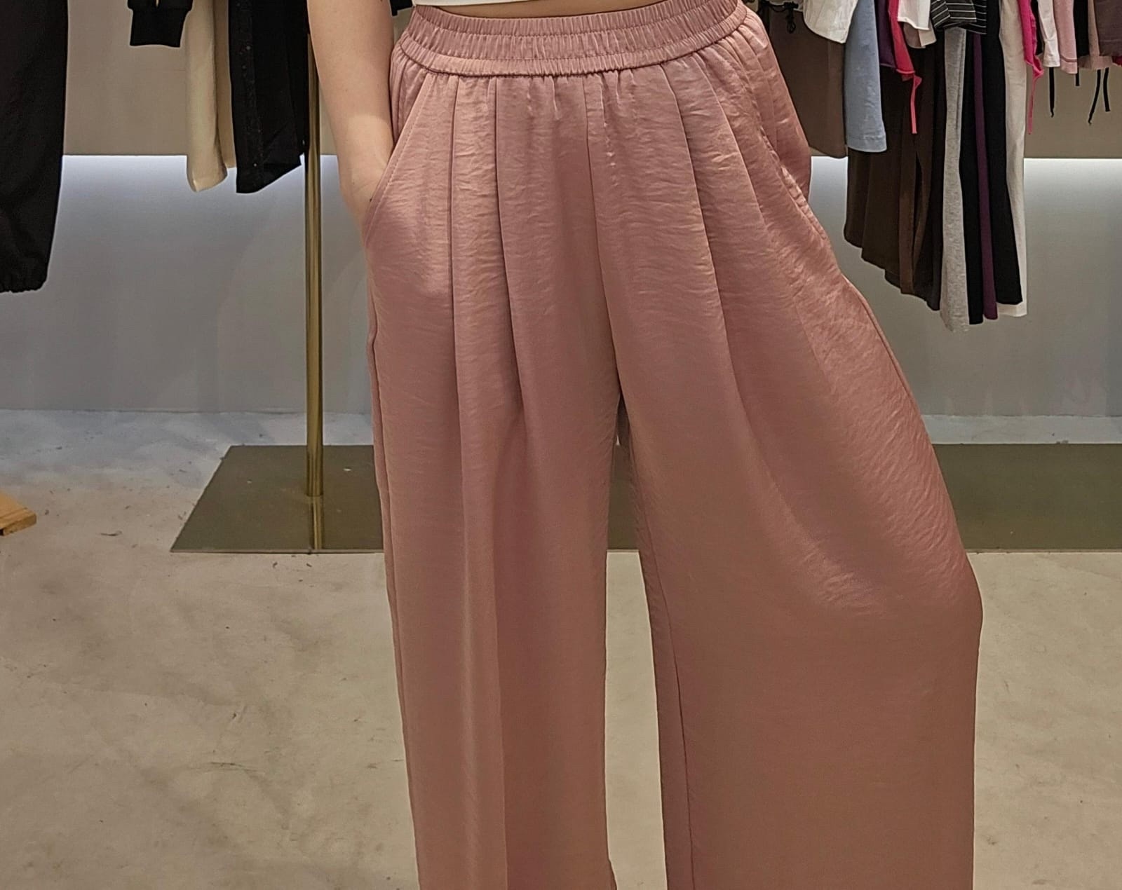 EE139休閒闊腳褲