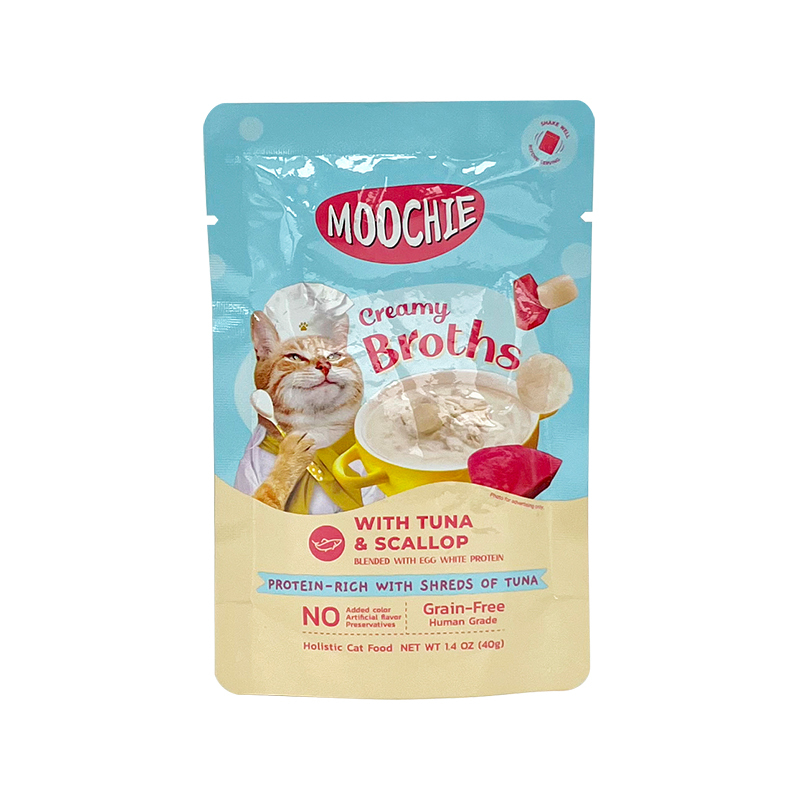 泰國Moochie 貓 濃湯系列 吞拿魚+扇貝 40g【原盒16包】