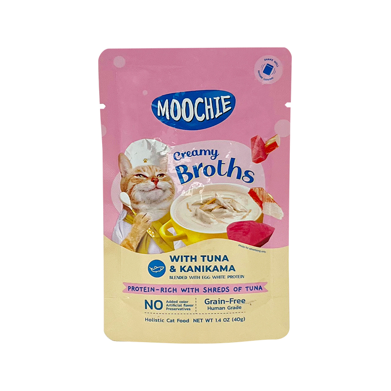 泰國Moochie 貓 濃湯系列 吞拿魚+蟹柳 40g【原盒16包】