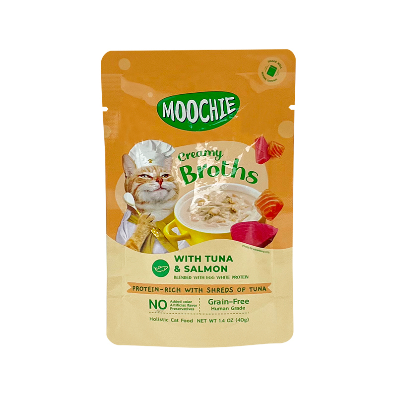 泰國Moochie 貓 濃湯系列 吞拿魚+三文魚 40g【原盒16包】
