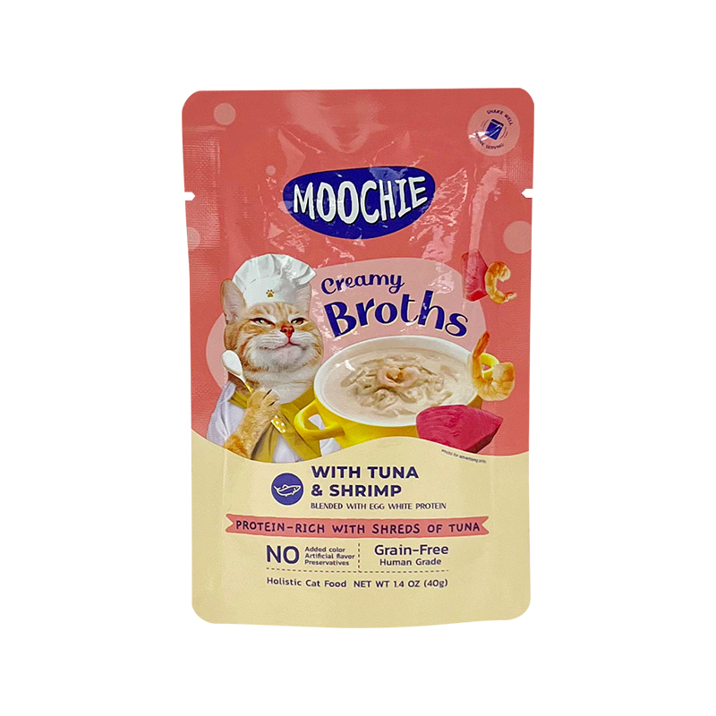 泰國Moochie 貓 濃湯系列 吞拿魚+海蝦 40g【原盒16包】