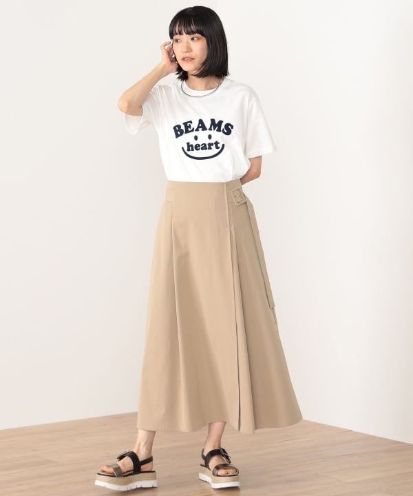 BEAMS HEART / Smile logo T-shirt