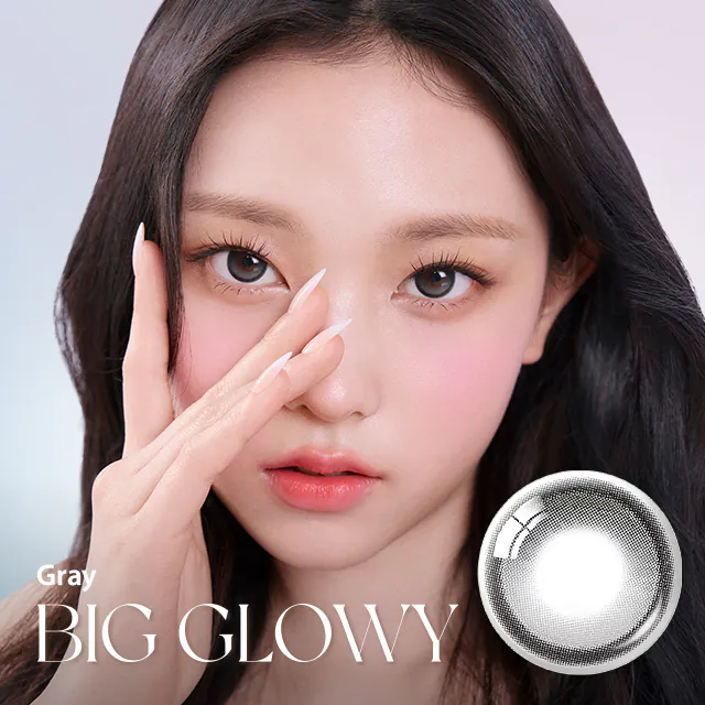 [月拋] OLENS Big Glowy Natural 1 month Gray 月拋彩妝隱形眼鏡｜每盒2片