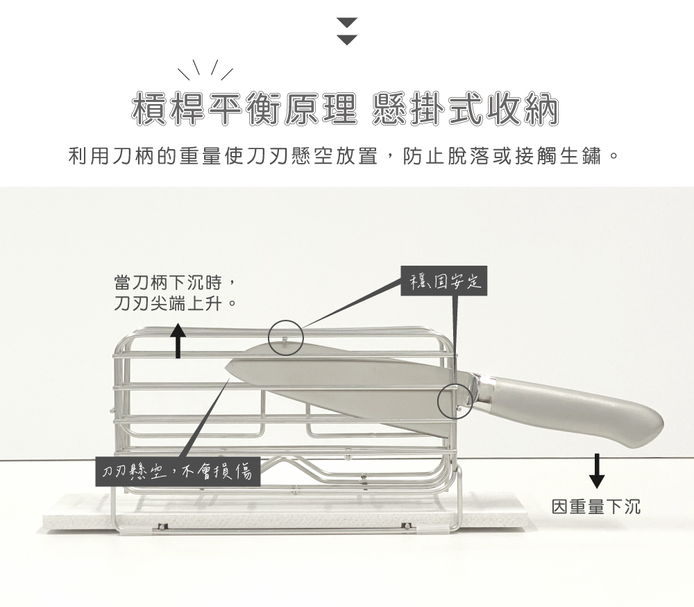 《be worth style》KAWAKI系列日本製304不鏽鋼刀具砧板架(含Moiss吸水墊)