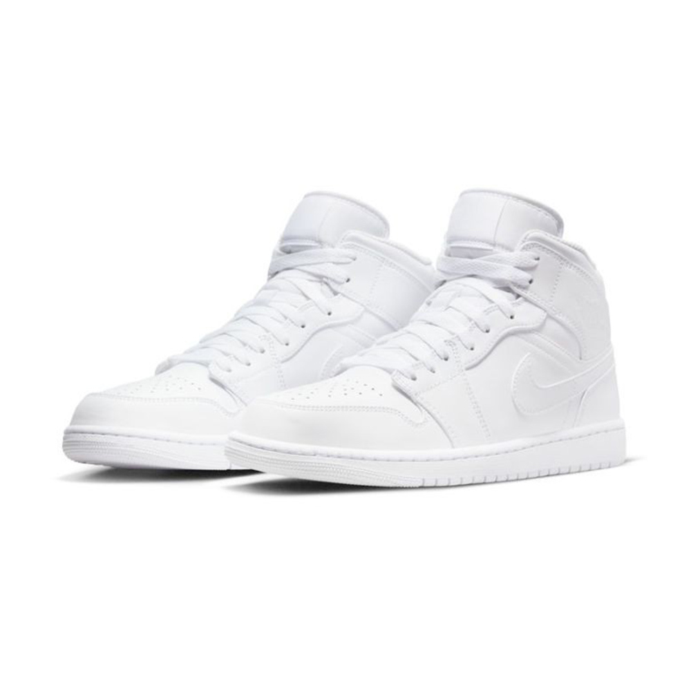 Air Jordan 1 Mid Triple White 全白 554724-136