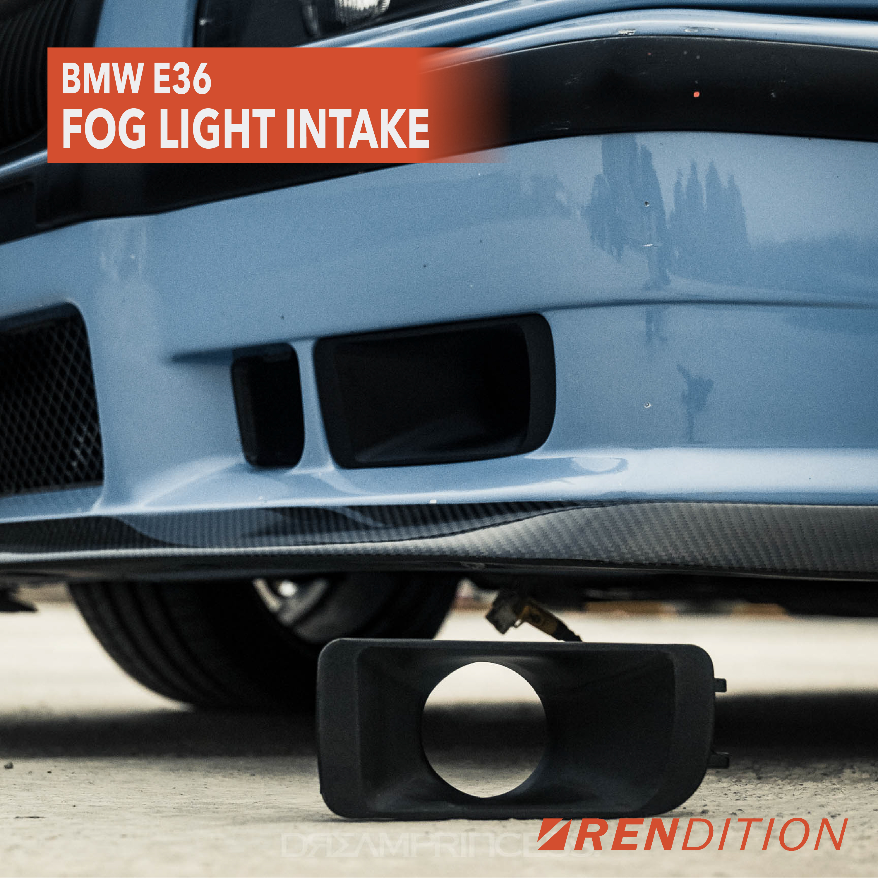 BMW E36 FOG LIGHT INTAKE DUCT AIR INTAKE RAM AIR