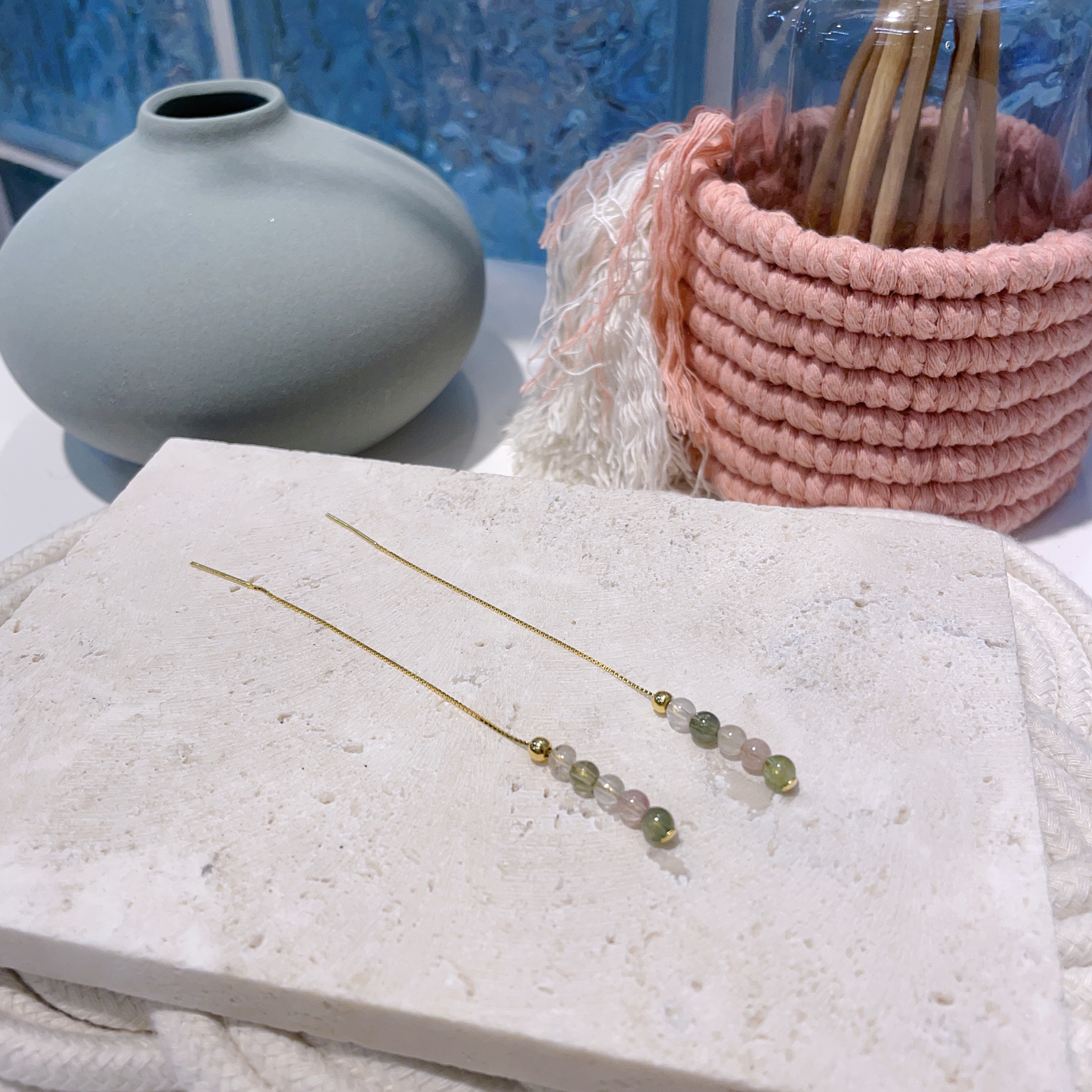 純銀碧壐線耳環