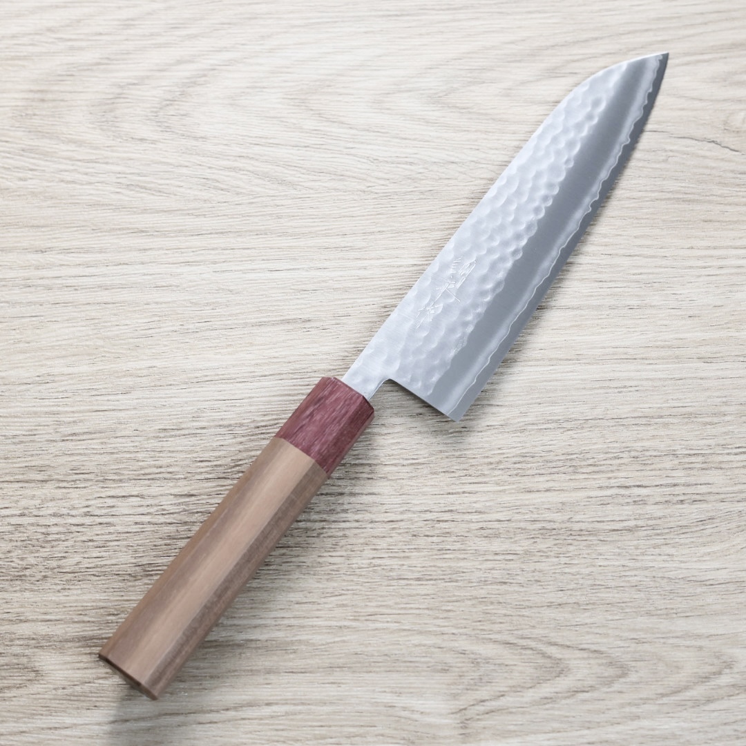 增谷訓生 牛刀 180mm VG1鋼 鎚目 和柄