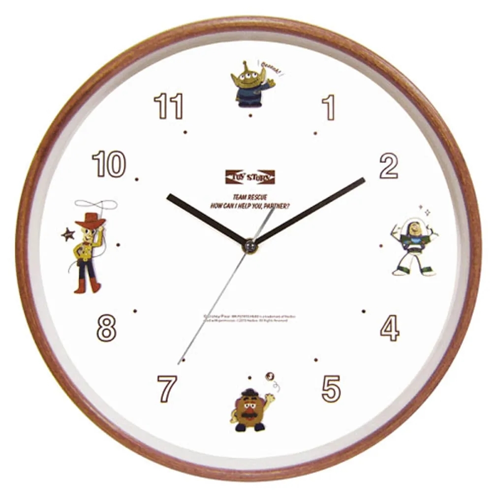Disney Wood Parts Clock 玩具總動員 胡迪 巴斯 三眼怪  迪士尼 木質感 掛鐘 木製 靜音 時鐘 文青