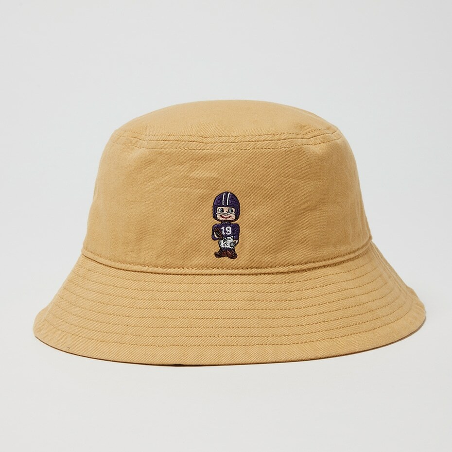 中性-冠軍君 刺繡漁夫帽-米色（C8-Z702C-780）