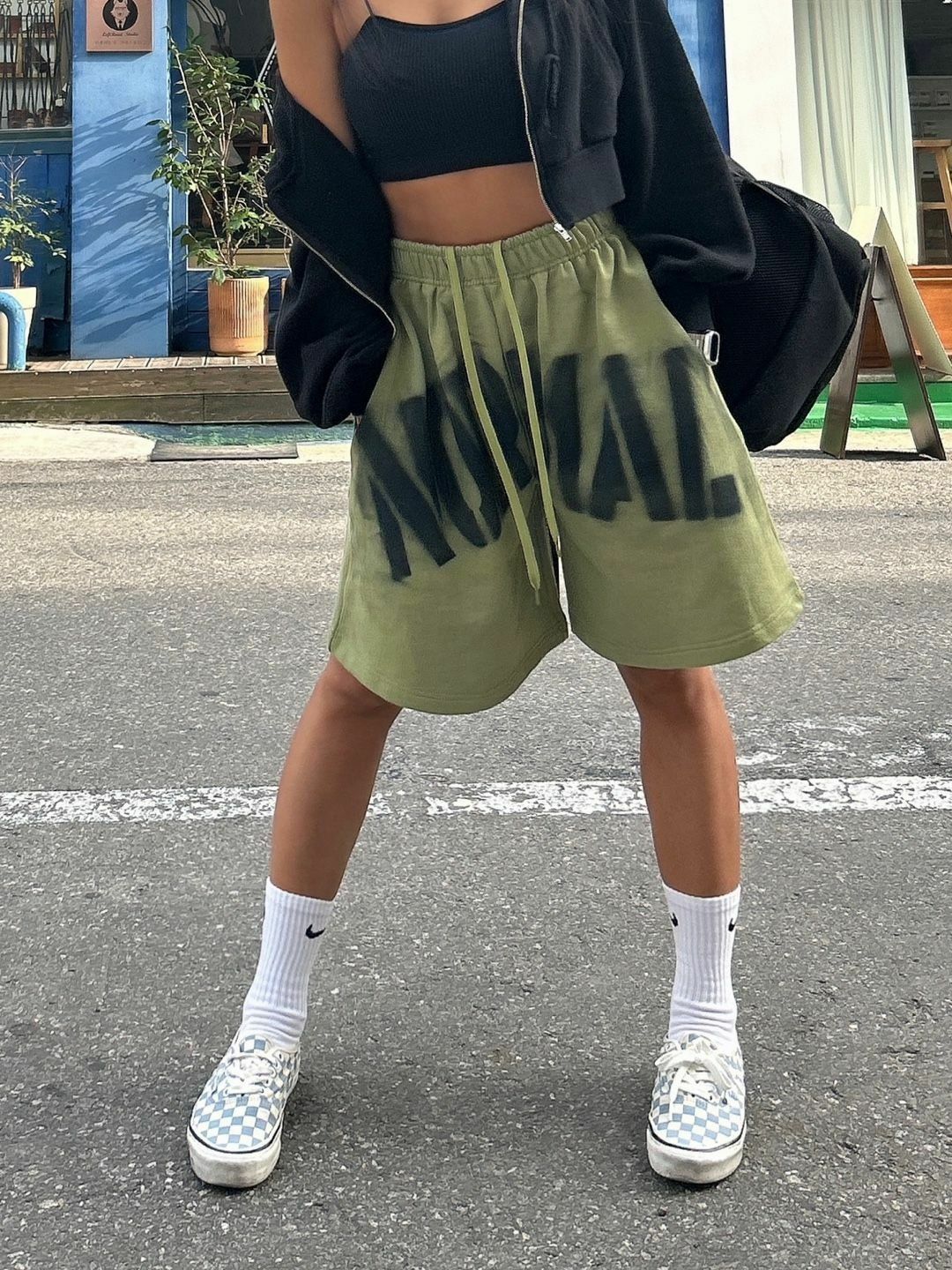 棉質圖案短褲 3.14-027P