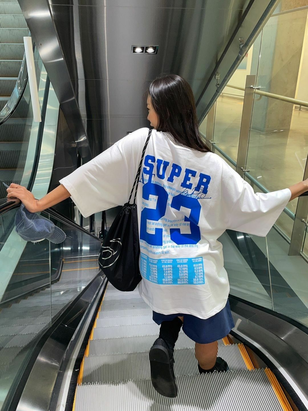 OverSize英文字數字短袖Tee 3.14-029T