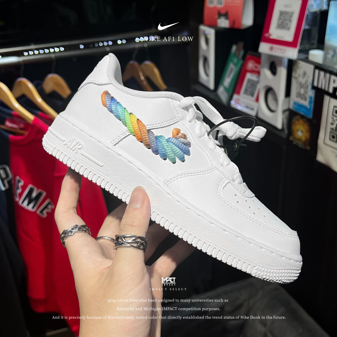 Nike Air Force 1 Low (GS) 彩虹編織 FQ4948-100