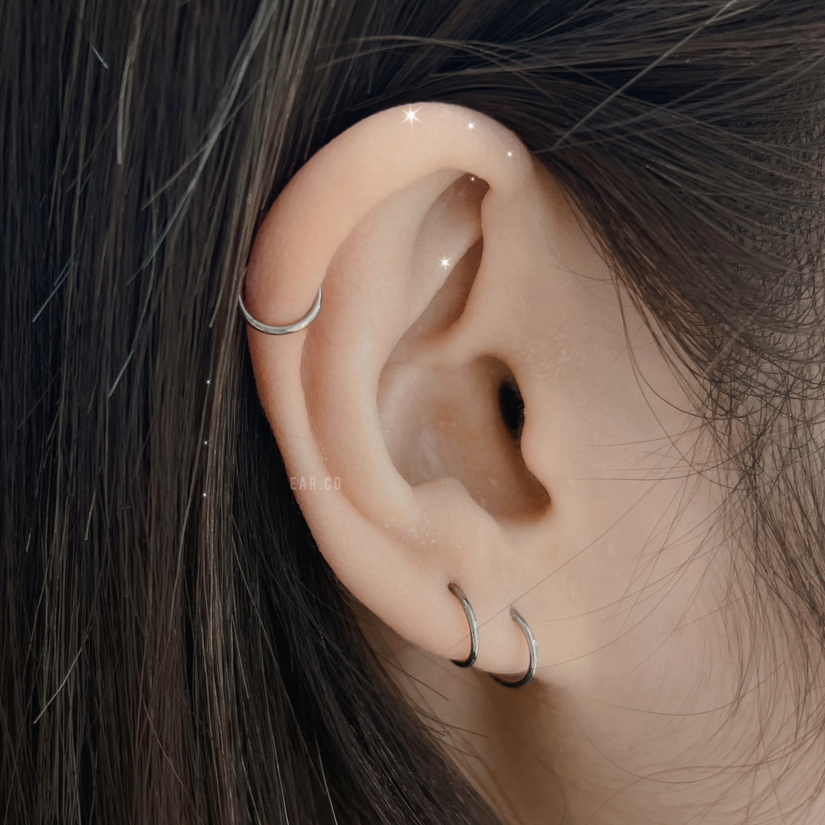 Basic幼版無縫耳圈 [G23 Titanium]