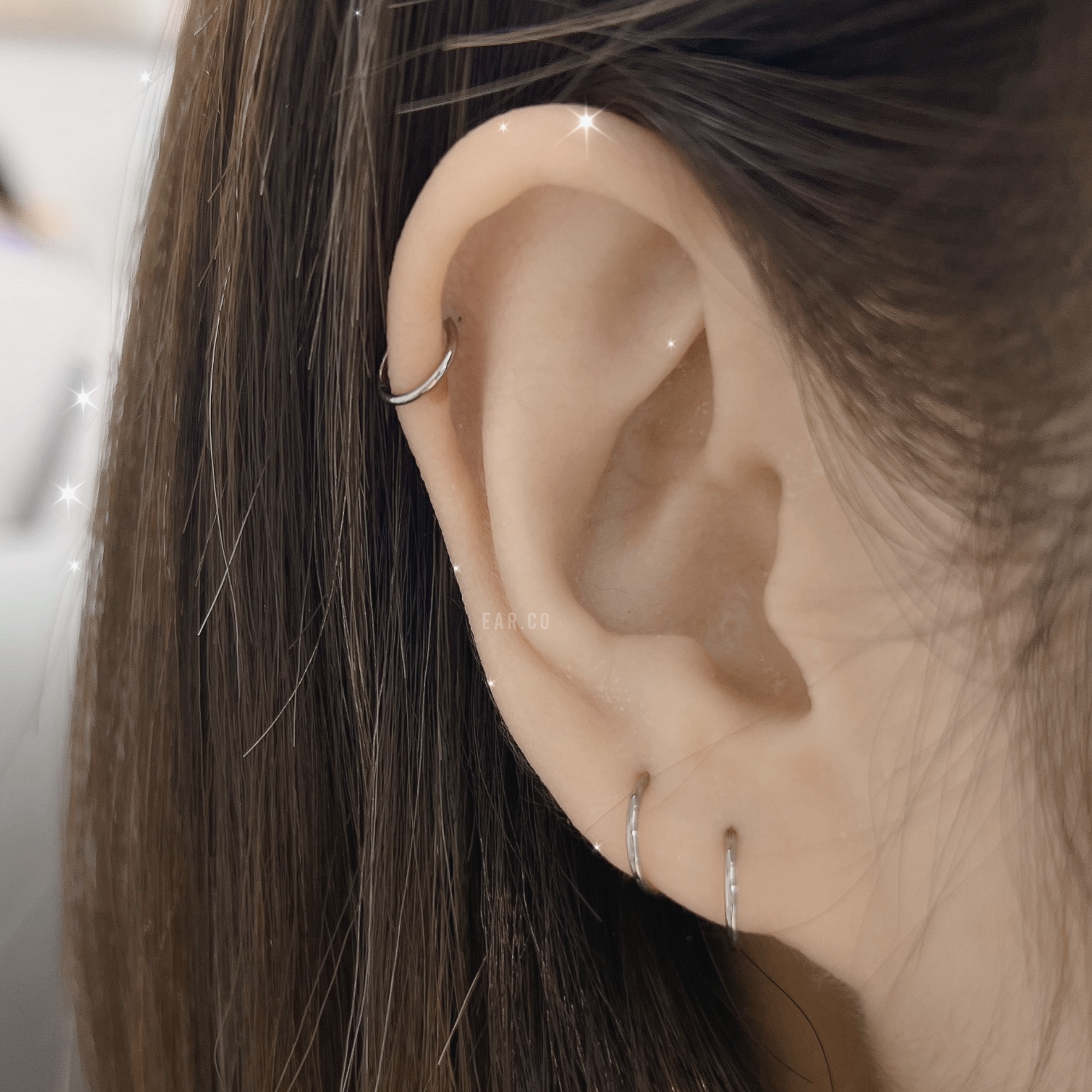 Basic幼版無縫耳圈 [G23 Titanium]